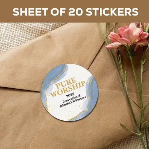 Adesivo Culto Puro da Convenção JW 2025 Personalizada