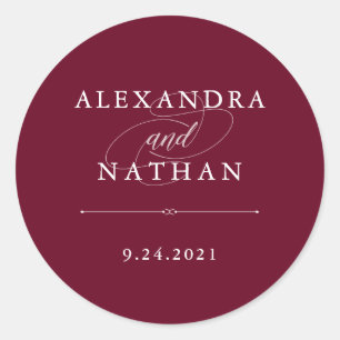 Adesivo Cultura Elegante  Casamento de Marsala