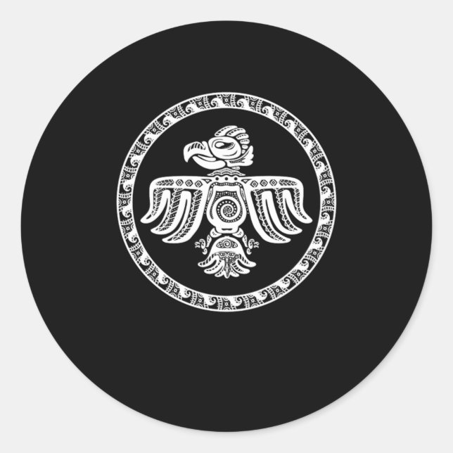 Adesivo Cultura Inca Aztec Pássaro Maya Civilização Nativa (Frente)