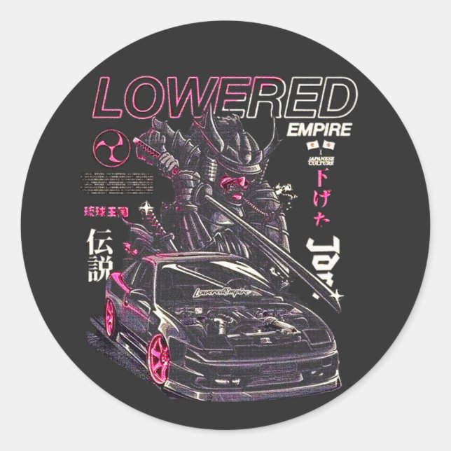 Adesivo Cultura japonesa de ajuste de automóveis (Frente)