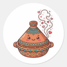 Adesivo Cultural de Comida Marroquina Tajine Kawai