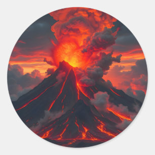Adesivo Cume do Inferno – Paisagem de Fantasia Vulcânica