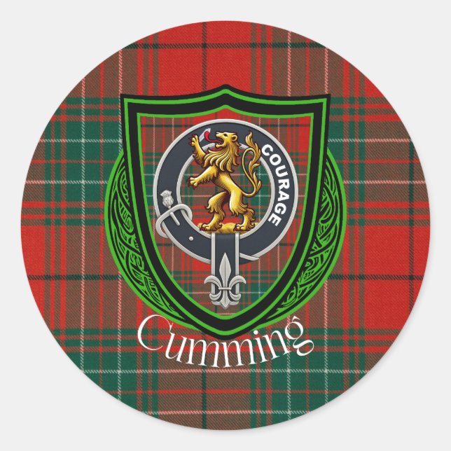 Adesivo Cumming Scottish Clan Tartan & Crest (Frente)