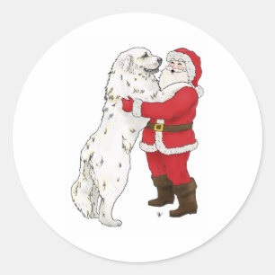 Adesivo Cumprimento do Natal de grandes Pyrenees