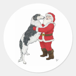 Adesivo Cumprimento do Natal do Borzoi