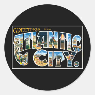 Adesivo Cumprimentos de Atlantic City!