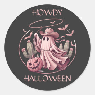 Adesivo Cumprimentos de Halloween Western Cowboy Fantasma