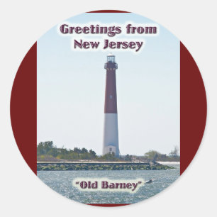 Adesivo Cumprimentos New-jersey do farol NJ de Barnegat