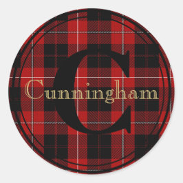 Adesivo Cunningham Clan Tartan Monograma Nome Seal Sticker