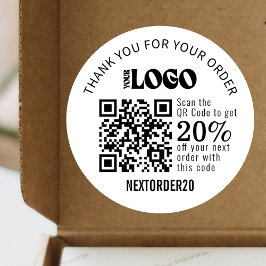 Adesivo Cupão de desconto Código QR Logotipo comercial Bra