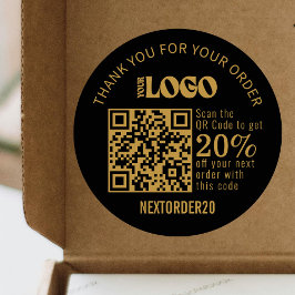 Adesivo Cupão de desconto Código QR Logotipo comercial Dou