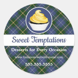 Adesivo Cupcake amarelo de acasalamento no plano de fundo 