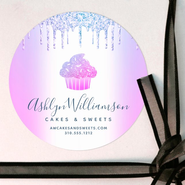 Adesivo Cupcake Bakery Chef Chic Roxos Azuis Roxos (Criador carregado)