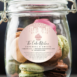 Adesivo Cupcake Bakery Chef Rosa Dourado Glitter Drives Le