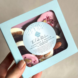 Adesivo Cupcake Bakery Chef Turquoise Glitter Drives Legai