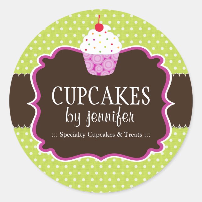 Adesivo Cupcake Bakery Stickers (Frente)