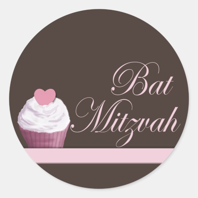 Adesivo Cupcake Bat Mitzvah (Frente)