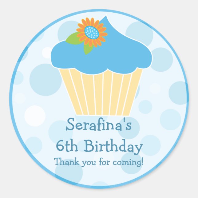 Adesivo Cupcake Birthday Gift Sticker (Frente)