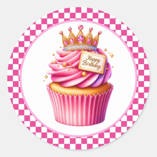 Adesivo Cupcake Birthday Stickers (Frente)