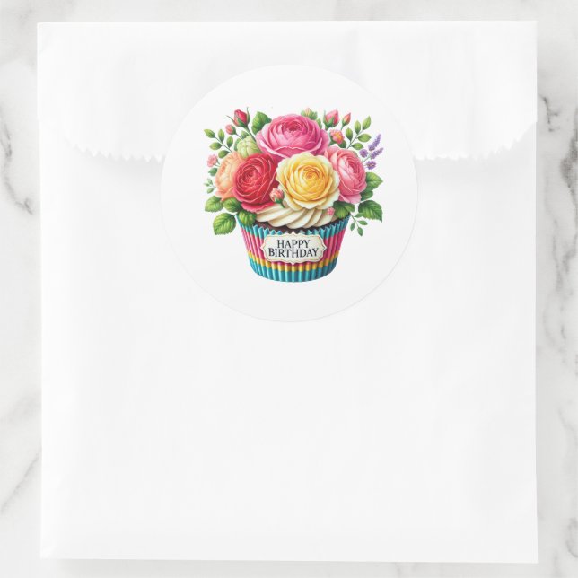 Adesivo Cupcake Birthday Stickers (Bolsa)