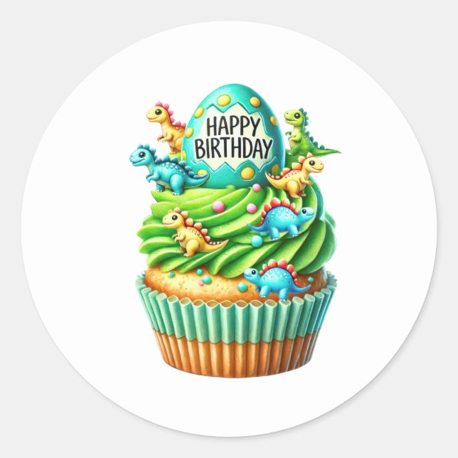 Adesivo Cupcake Birthday Stickers (Frente)