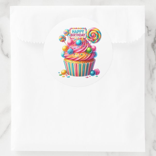 Adesivo Cupcake Birthday Stickers (Bolsa)