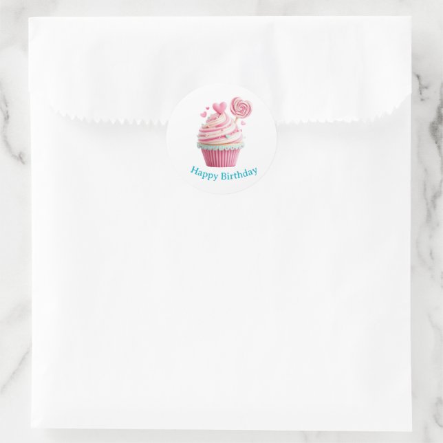 Adesivo Cupcake Birthday Stickers (Bolsa)