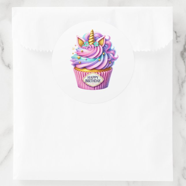 Adesivo Cupcake Birthday Stickers (Bolsa)