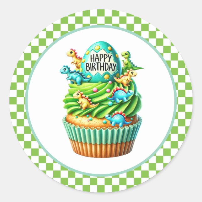 Adesivo Cupcake Birthday Stickers (Frente)
