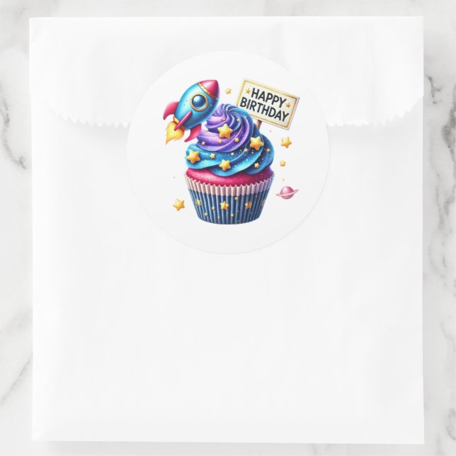 Adesivo Cupcake Birthday Stickers (Bolsa)
