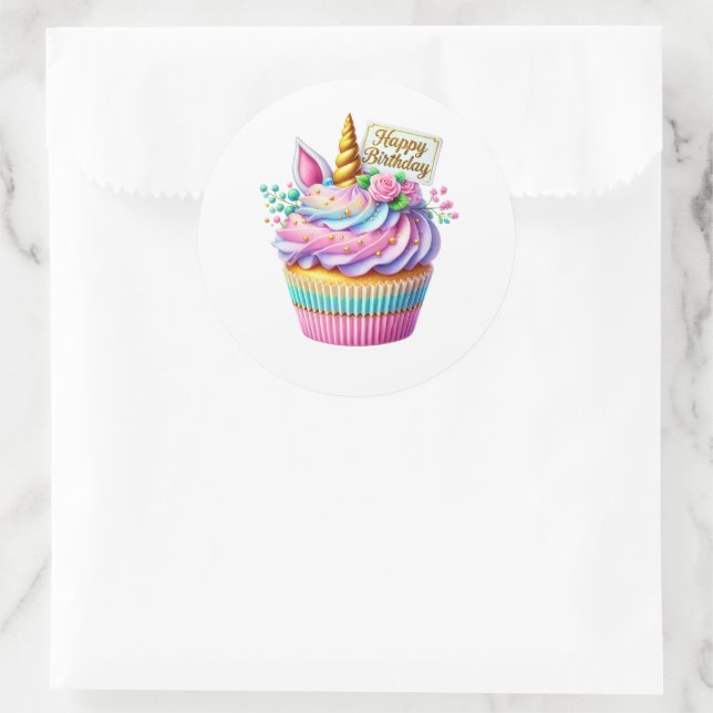 Adesivo Cupcake Birthday Stickers (Bolsa)