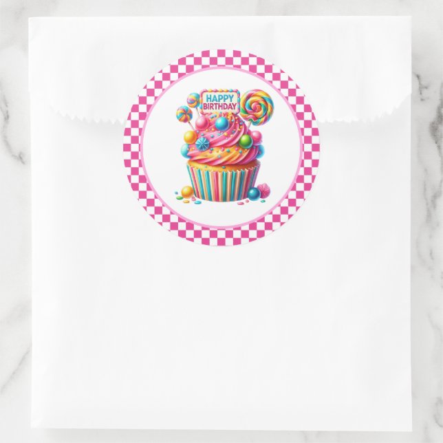 Adesivo Cupcake Birthday Stickers (Bolsa)