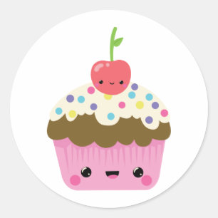 Adesivo Cupcake bonito de Kawaii