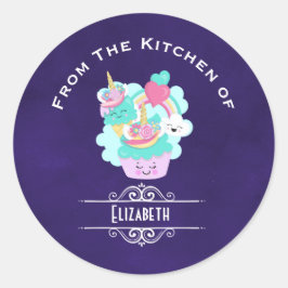 Adesivo Cupcake bonito e cozinha de Sorvete feliz