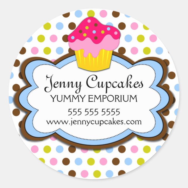 Adesivo Cupcake Caixas de Papel (Frente)