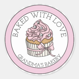 Adesivo Cupcake com Purpurina Prateada | Assado com Amor