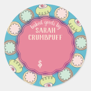 Adesivo Cupcake cookies padaria preço personalizado