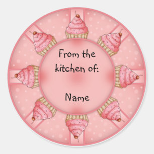Adesivo Cupcake cor-de-rosa