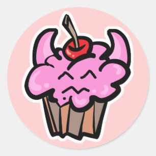 Adesivo Cupcake da Comida do diabo
