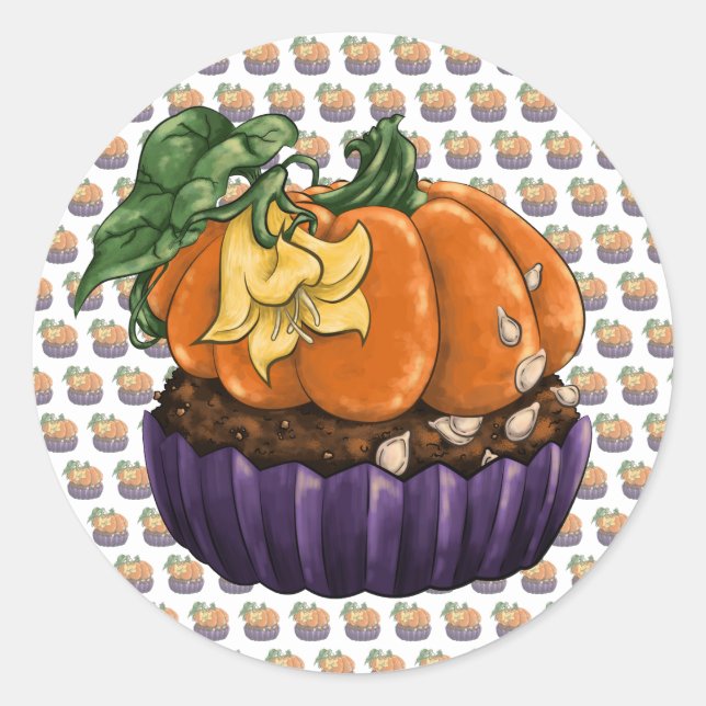 Adesivo Cupcake de abóbora (Frente)