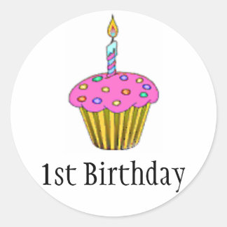 Adesivo Cupcake de aniversário