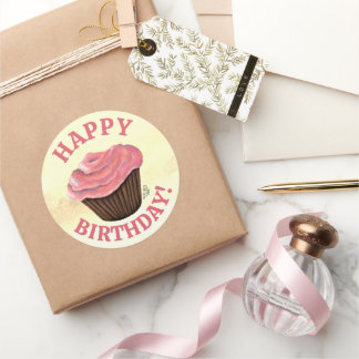 Adesivo Cupcake de ANIVERSÁRIO KiniArt Stickers