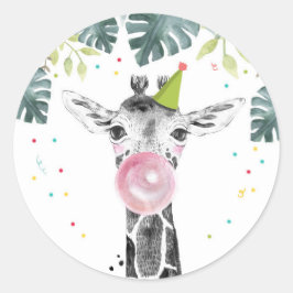 Adesivo Cupcake de Aniversário Safari Boy