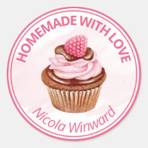 Cupcake de Aquarela Negócio Pequeno Caseiro