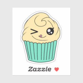Adesivo Cupcake de Baunilha Piscando