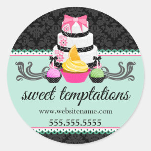 Adesivo Cupcake De Bolo Cake Box Selos