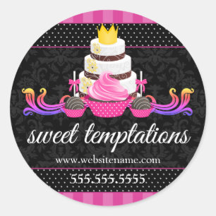 Adesivo Cupcake De Bolo Cake Box Selos