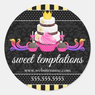 Adesivo Cupcake De Bolo Cake Box Selos
