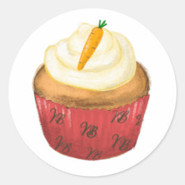 Adesivo Cupcake de Cenoura do Sticker de Viena