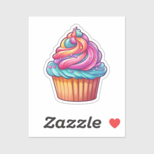 Adesivo Cupcake de desenho
